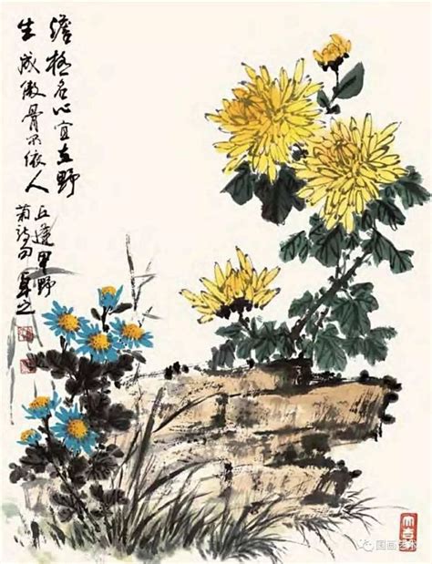 国画菊花|国画写意菊花画法（附视频教程）